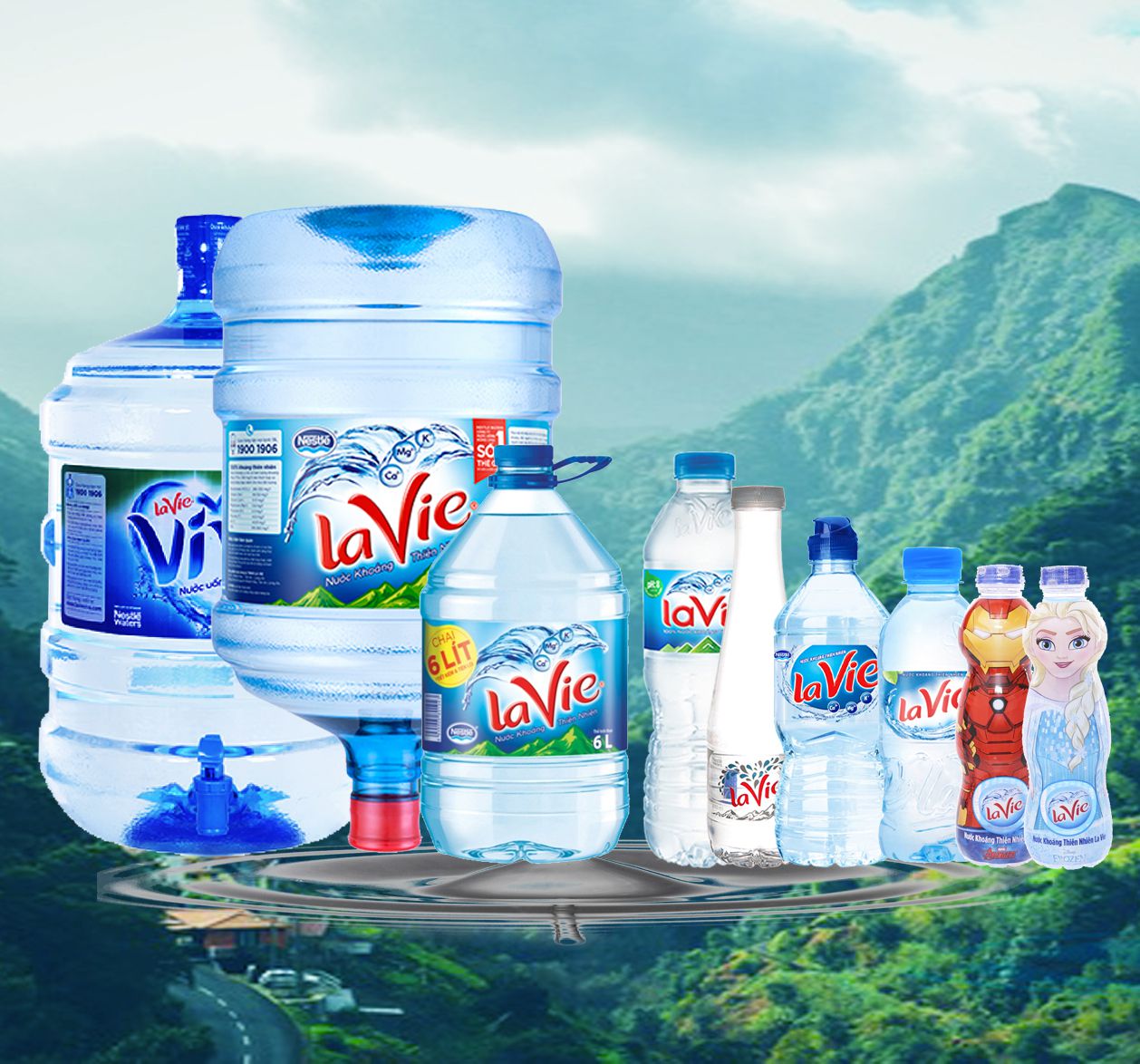 Các loại nước uống do Lavie Sang Phát cung cấp