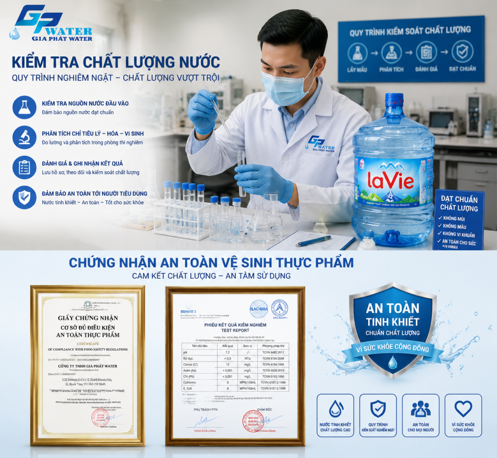 Gia Phát Water đảm bao cung cấp nguồn nước chính hãng