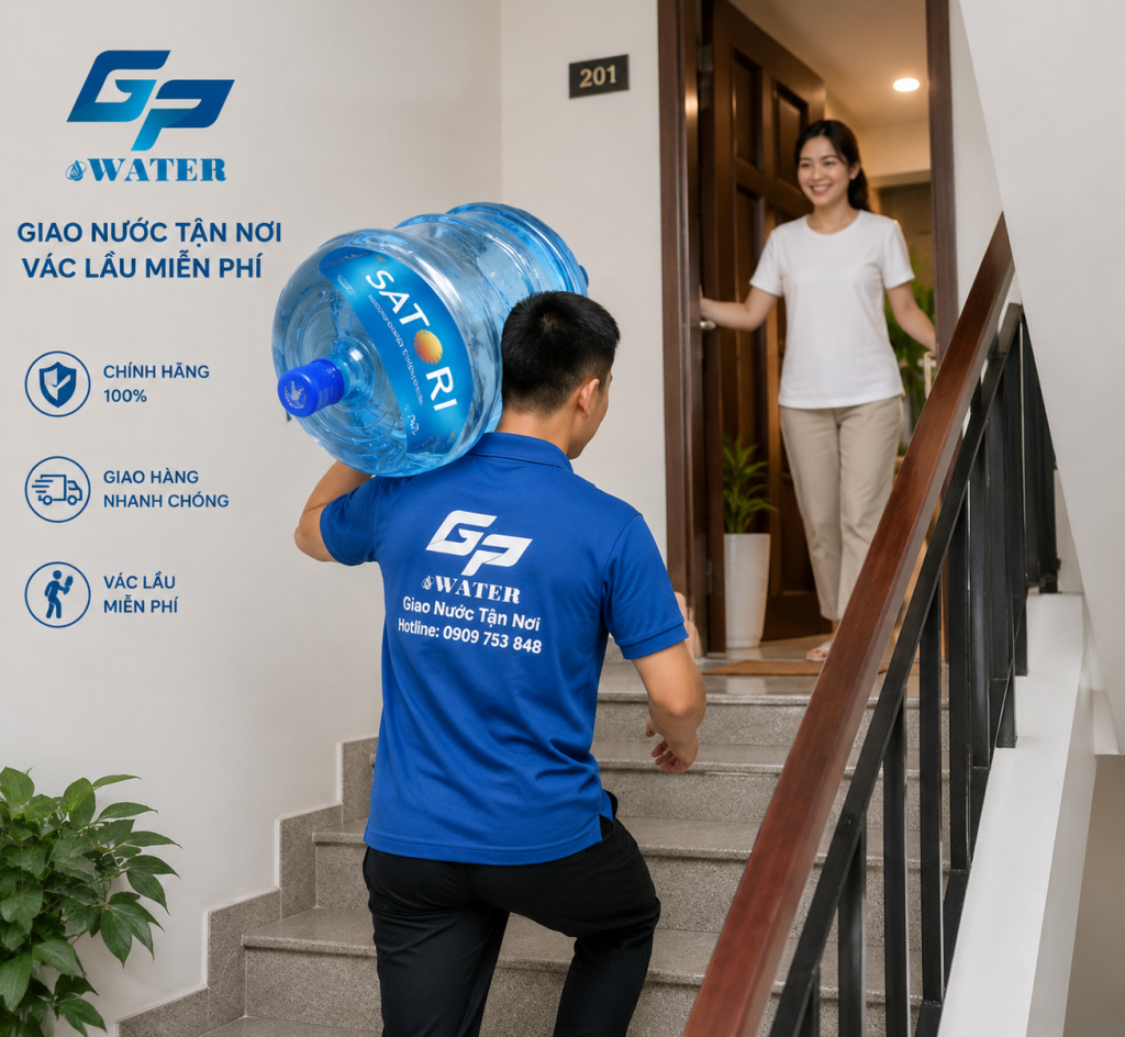 Nhân viên Gia Phát Water giao nước tận nơi nhanh chóng – chuyên nghiệp