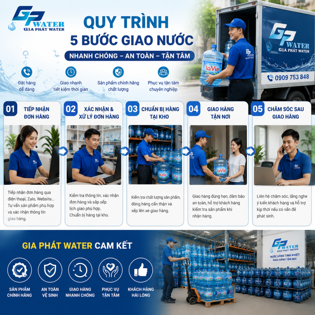 Quy trình đặt nước đơn giản, nhanh chóng